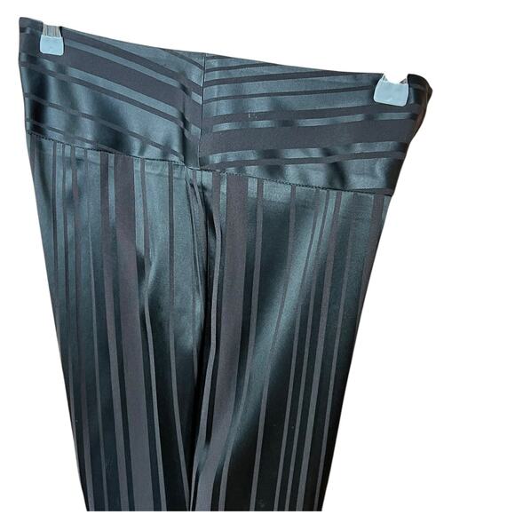 CACHE Pants Stripped Silky in Black Fabric From France Size Small Made in USA - Picture 2 of 9